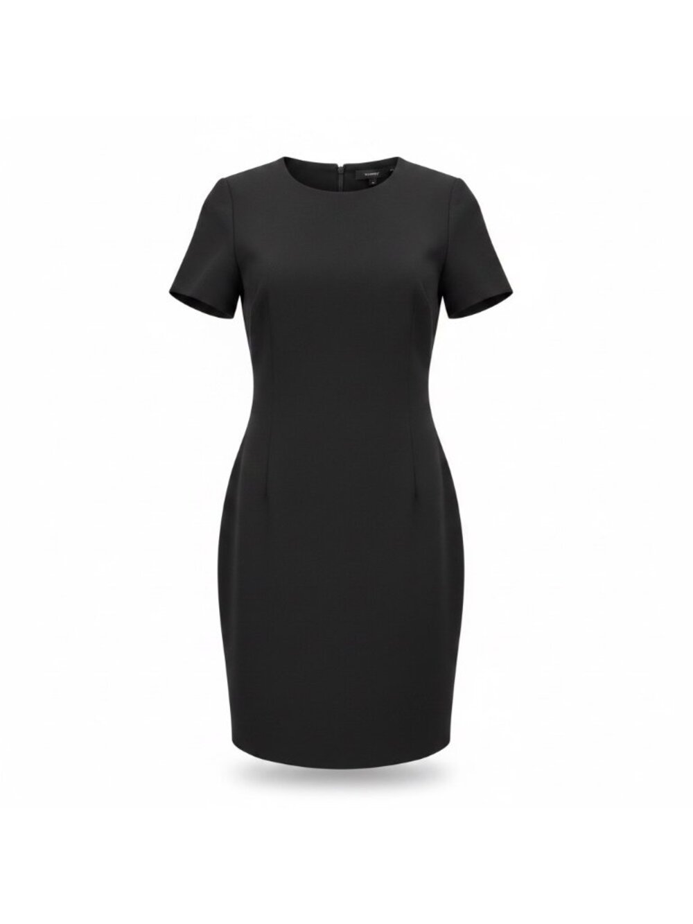 Theory Womens Black Structured Short Sleeve Dress Classic Silhouette Size 8